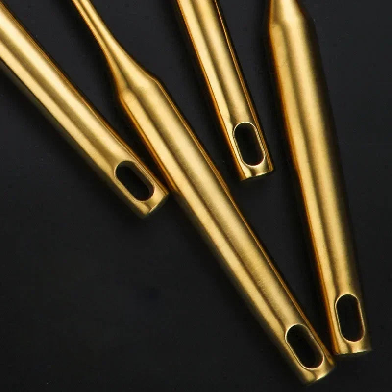 Utensílios Luxo de Cozinha em Inox Gold - 6 Modelos
