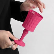 Taça de Vidro Elegante com Design Texturizado