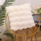 Coelho cabelo bolha travesseiro de pelúcia sofá quarto cabeceira quadrado travesseiro escritório cintura encosto com travesseiro núcleo fronha almofada