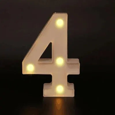 Lâmpada letra número alfabeto luminoso luzes LED decoração noite luz para casa casamento aniversário natal decoração