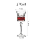 Estilo europeu cristal esculpido vidro de vinho, Cálice de luxo, Copos de diamante, Copos de champanhe, Bar Party Hotel Home Drinking Ware, Europa