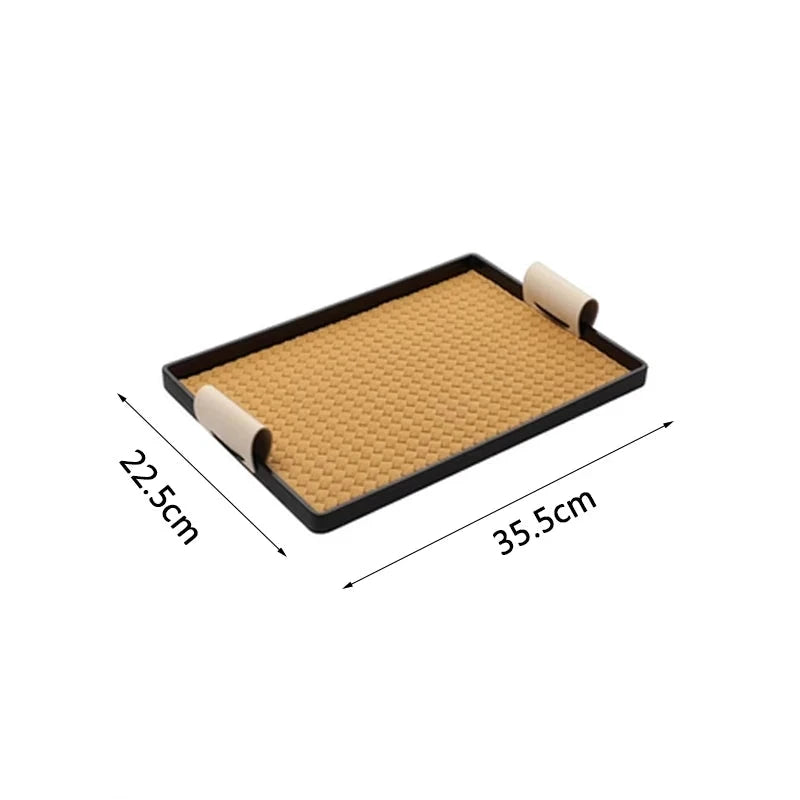 Bandeja Quadrada Vime com Alça