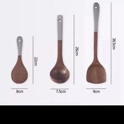 Utensílios em Madeira Teca Individual e kit 3 ou 4pcs