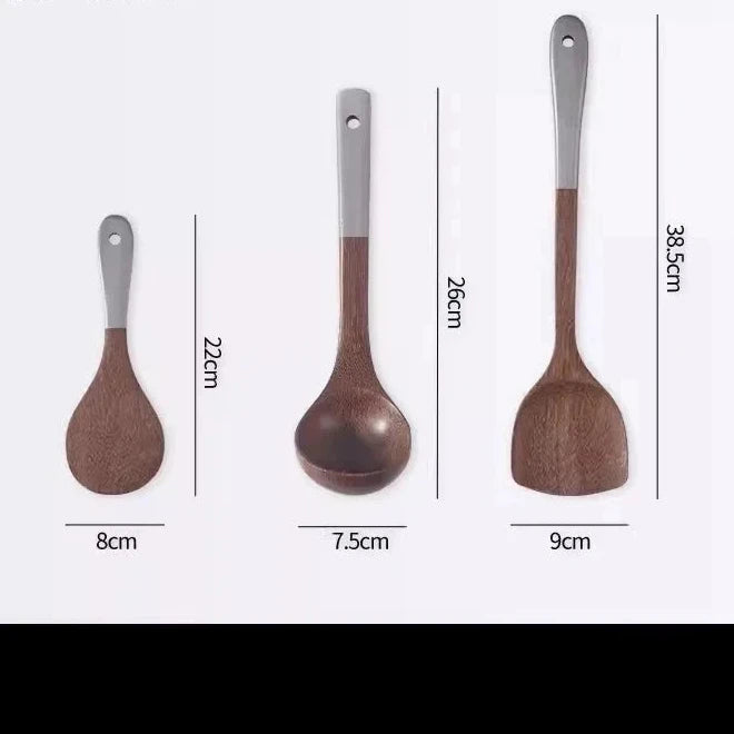 Utensílios em Madeira Teca Individual e kit 3 ou 4pcs