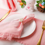 Jogo Anéis de Guardanapo Pérola e Rosa - 6 ou 12pcs