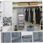 Organizador de Roupas para Guarda-Roupa com Divisórias, Bolsa de Tecido Dobrável e Lavável