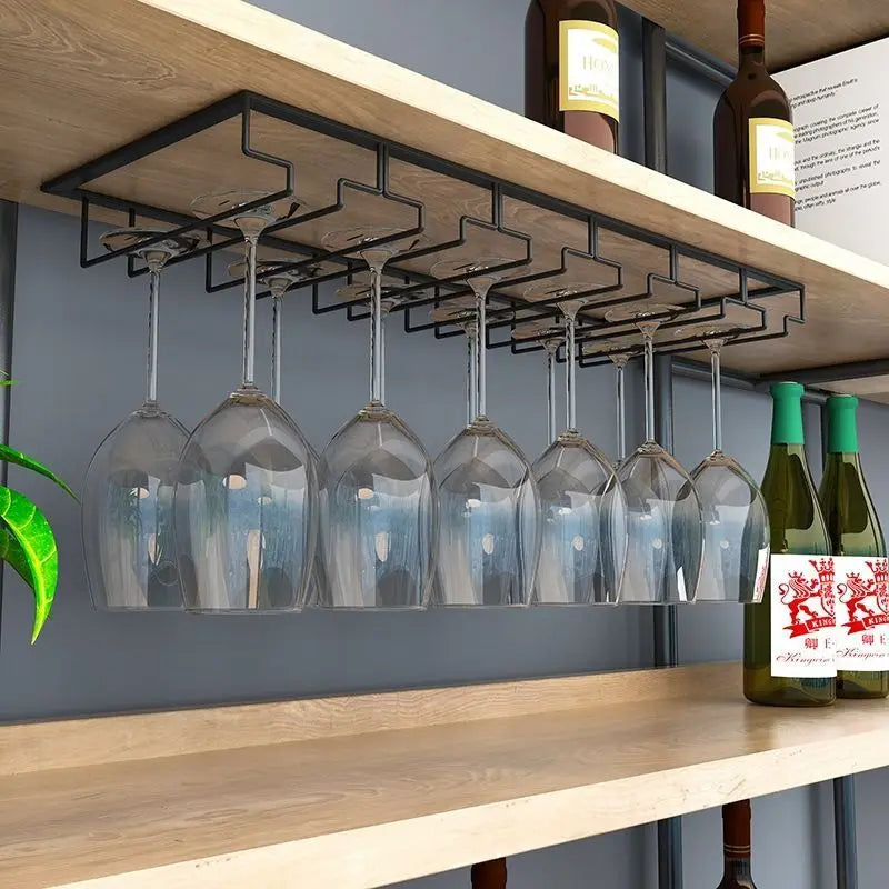 Suporte para Taças de Vinho em Metal para Armário Design Contemporâneo