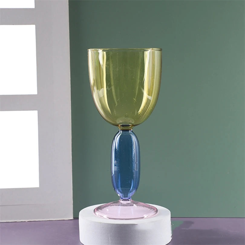 Taça de Vidro Arte Colorida - 300ml