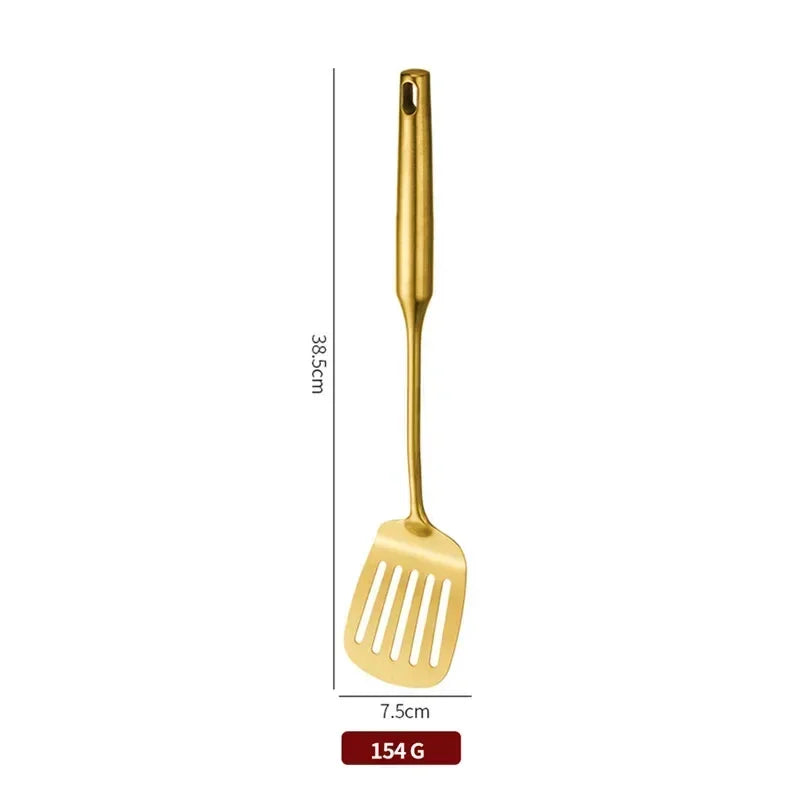 Conjunto De Utensílios De Cozinha Em Aço Inoxidável, Colher De Cozinha, Colher, Acessórios Para Casa, Ferramentas De Cozinha, Luxo, 7Pcs