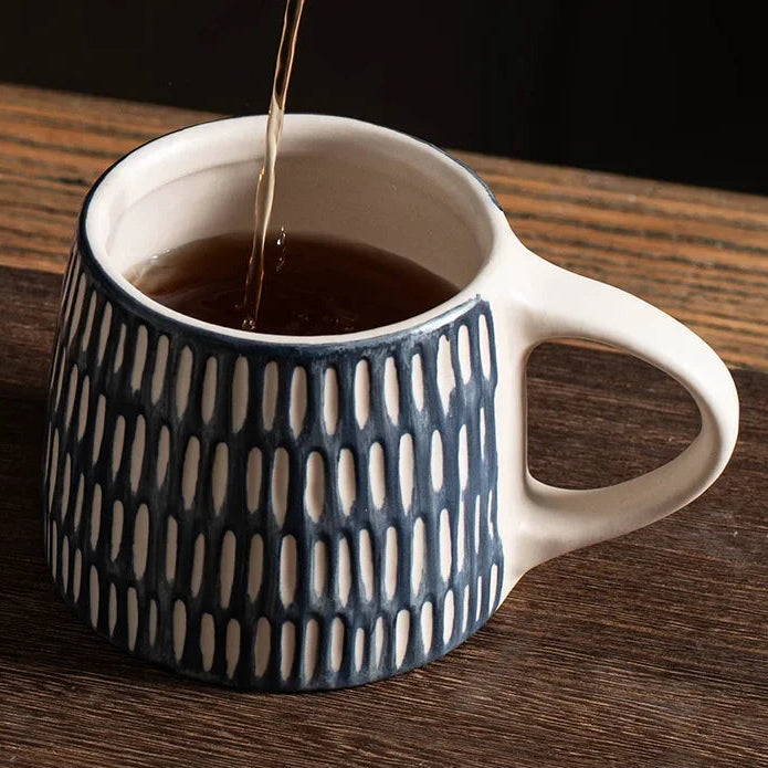 Caneca de Cerâmica Estilo Artístico para Café e Leite