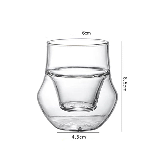 Copo Térmico de Vidro Duplo 120ml - Proteção Anti-escaldante