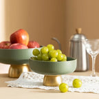 Fruteira Decorativa Luxy Cerâmica e Inox