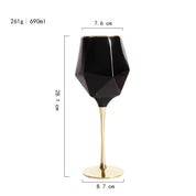 Linha Black Taças e Copos Geométricos de Vidro 4 Modelos