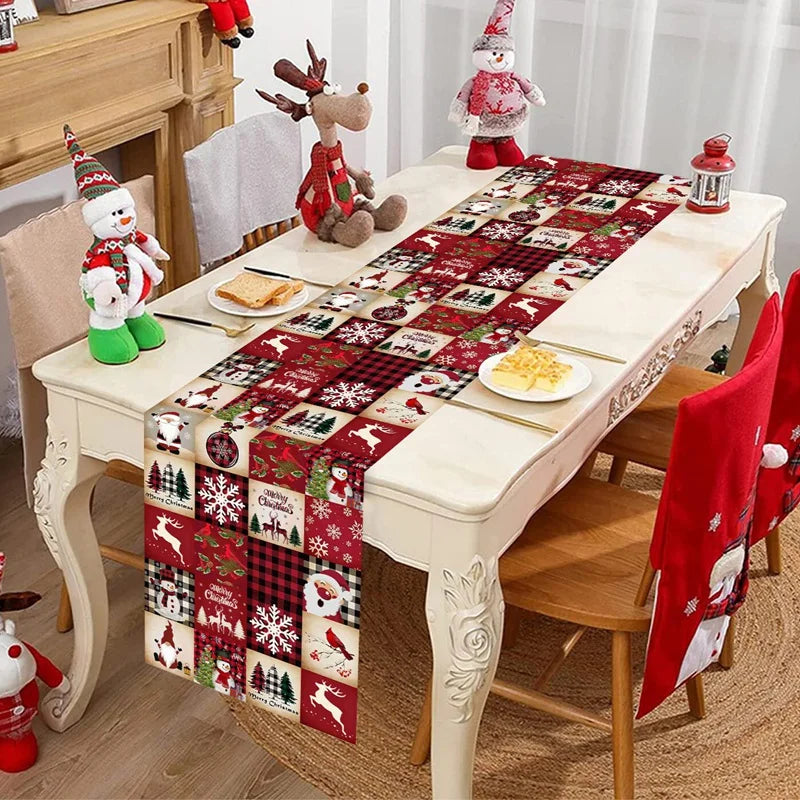 Corredor de mesa de natal feliz natal decoração para casa decoração de mesa de natal 2025 navidad notal noel ornamento feliz ano novo 2026