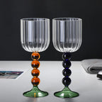 Taça Listrada Duo Color de Vidro - 360ml
