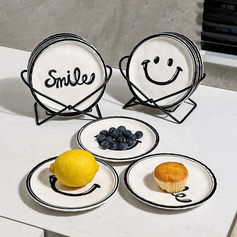 Conjunto Pratos Sorriso 6 Pcs em Cerâmica