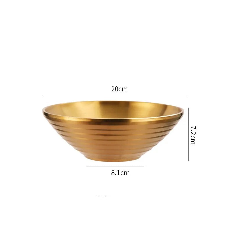 Tigela Gold em Inox - 5 Tamanhos