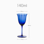 Taças de Cristal Azul Safira para Vinho e Coquetéis
