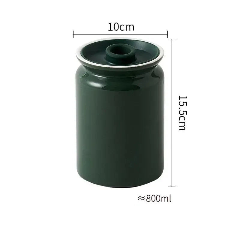 Frasco Hermético de Cerâmica Elegante para Armazenamento