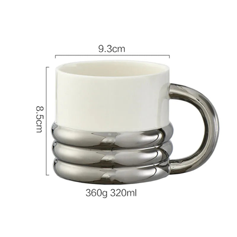 Linha Canecas Prateada Criativa 8 Modelos