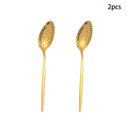 Conjunto de talheres públicos de aço inoxidável, 12 peças, escorredor, concha de sopa, bolo, pá, colher de óleo, adequado para hotel, restaurante, festa, buffet