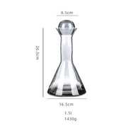Jarra de Vidro Borosilicato Luxo 1.5L com Copos 260ml