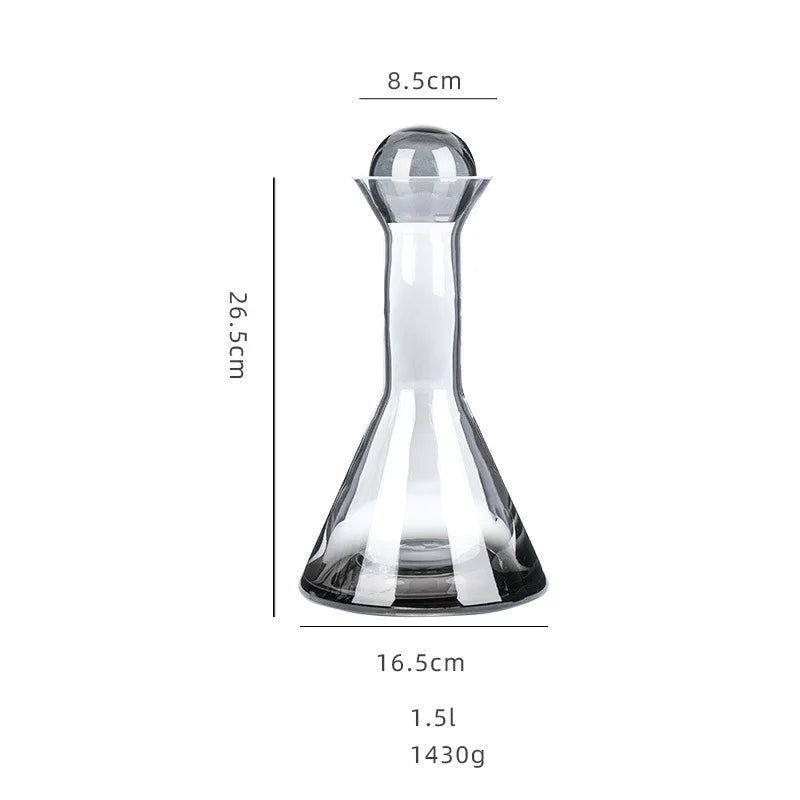Jarra de Vidro Borosilicato Luxo 1.5L com Copos 260ml