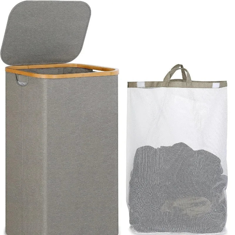 Cesto de Roupa Suja 100L com Sacola Removível