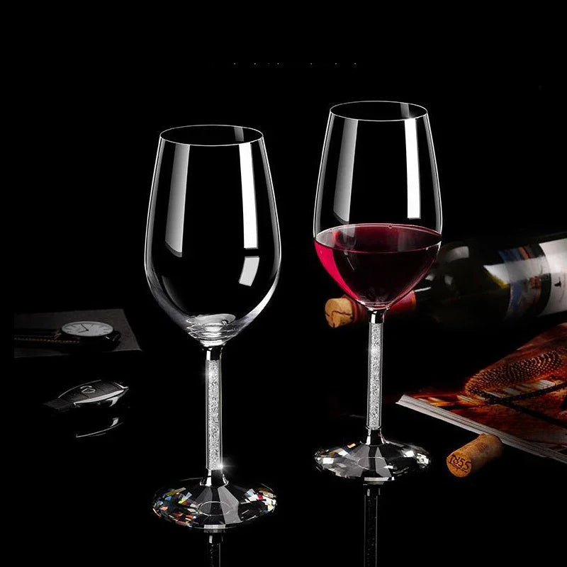 Taças de Vinho com Haste Prata 470ml