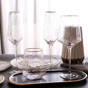Taças e Copos de Cristal Bordas Dourada - Individual ou 2pcs