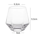 Copo Hexagonal de Vidro Colorido 320ml para Bebidas Nobres