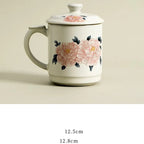 Caneca de Chá Peônia em Cerâmica - 400ml