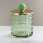 Europeu Vidro Armazenamento Jar, Multifuncional Armazenamento Garrafa De Vidro, Cor Doce Jar, Cotonete De Algodão, Vela Perfumada, Household, Novo