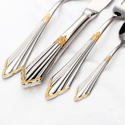 Kit Talheres Prata em Aço Inox - 8pcs