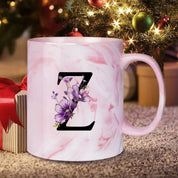Caneca Floral Iniciais Letras - 320ml