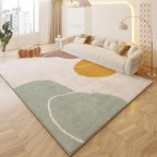 Tapete De Pelúcia De Forma Irregular De Cor Creme, Tapete Do Quarto Da Sala De Estar, Mesa De Café De Cabeceira Macia, Esteiras De Vestiário