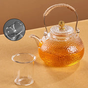 GIANXI Espessamento Bule De Vidro De Borosilicato Alto, Hammer Design Tea Pot, Casa Anti-escaldão trançado Hemp Rope Beam Teapot