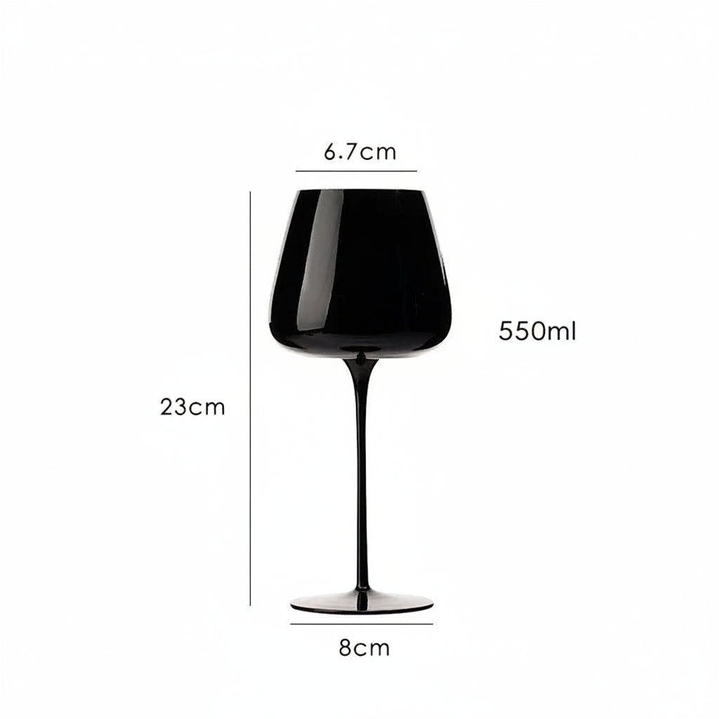 Taça Black em Cristal com Design Slim para Bebidas Especiais