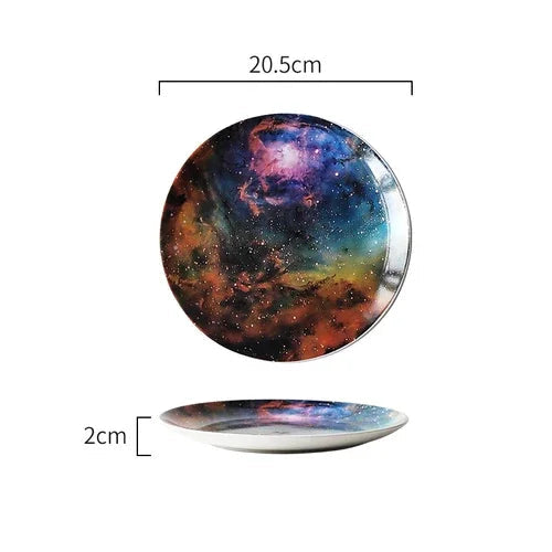 Pratos de Cerâmica Universo Estrelado
