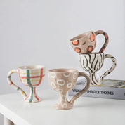 Caneca Pintura Abstrata em Cerâmica - 290ml