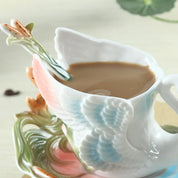Conjunto Caneca Cisne em Porcelana Esmaltada - 3pcs