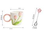 Kit Caneca e Colher Tulipas
