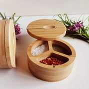 Porta Especiarias em Bambu com Tampa Magnética