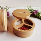 Porta Especiarias em Bambu com Tampa Magnética