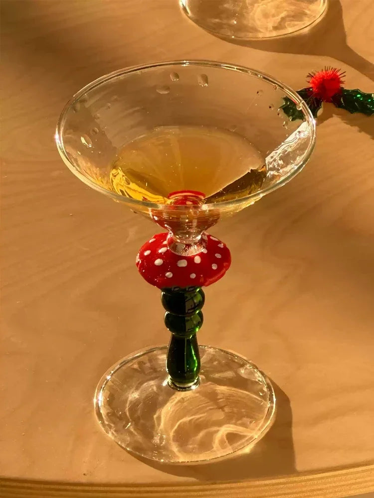 Taça de Vinho Cogumelo de Vidro