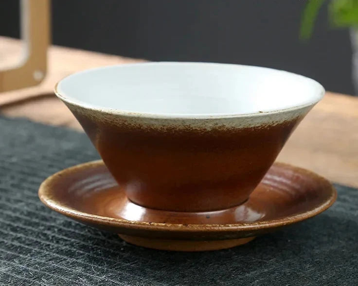 Copo Cone com Base em Cerâmica - 180ml