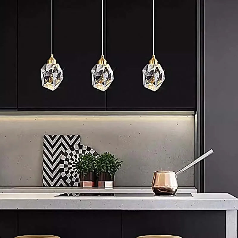 Pendente Lustre de Cristal e Cobre Luxo