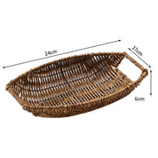 Rattan frutas pão lanches bandeja de armazenamento barra café cesta armazenamento nordic desktop cosméticos diversos organizador cozinha caixas armazenamento