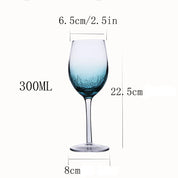 Taças e Copos Nórdicos de Cristal Premium Azul Escuro