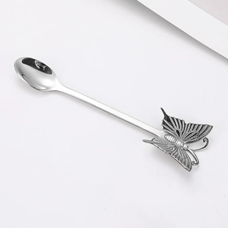 Kit Colheres de Chá Borboletas em Inox - 4pcs